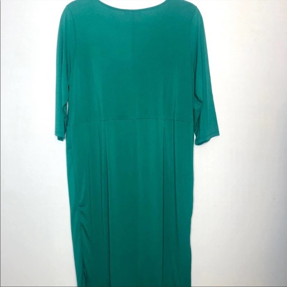 Eloquii Green Twist Front Dress - Picture 3 of 5